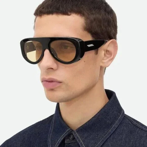 Bottega Veneta BV1362S Round Plastic Sunglasses - Picture 1 of 6